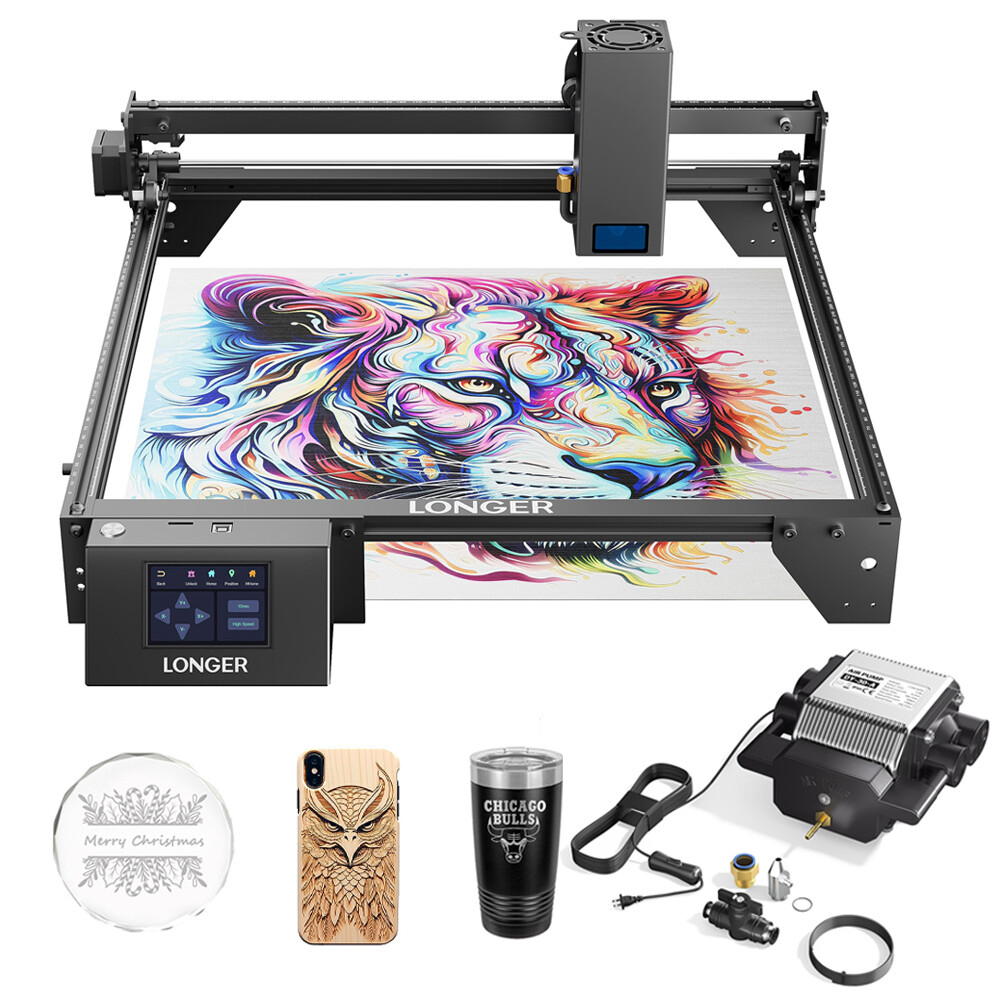 Longer RAY5 laser engraver, 130W laser cutter, with air assist kit