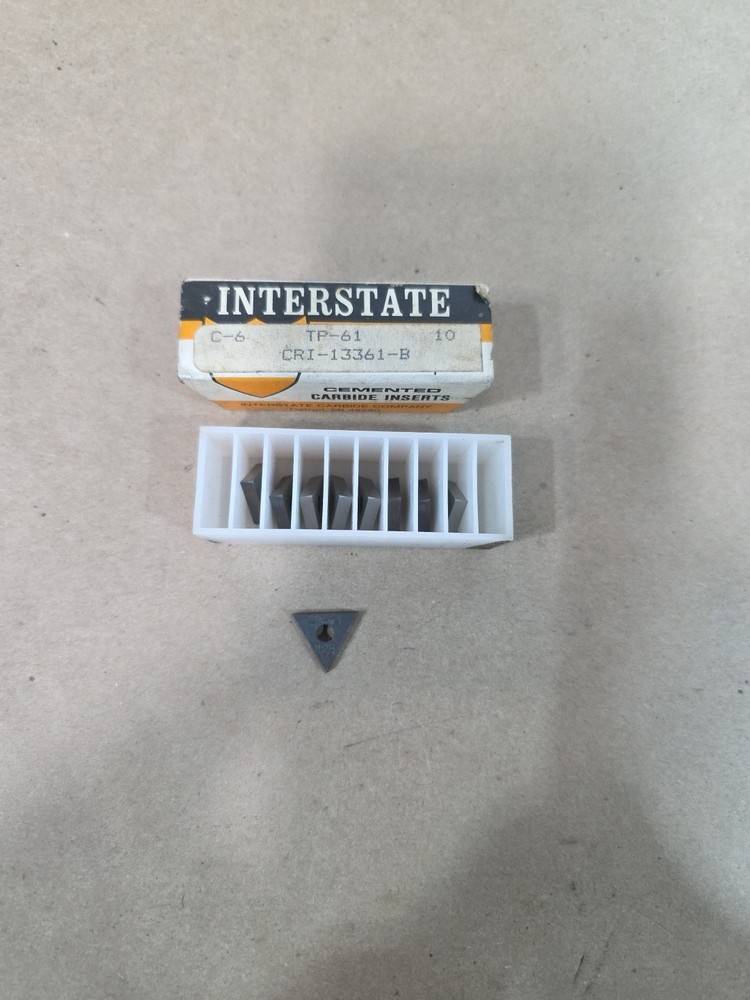 NEW SURPLUS 9 PCS. Interstate TP 61 GRADE: C6 CARBIDE INSERTS