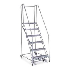 NEW! Cotterman 90 in H Steel Rolling Ladder, 6 Steps, 450 lb Load Cap!!