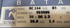 BATC ROTRON DC TO 400 HZ INSTURMENT POWER INVERTER FREE SHIPPING