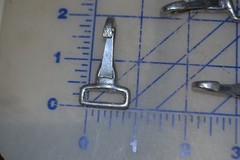 *LOT OF 3 snap clasp hook clip 2″ long flat webbing 3/4″ clip-on attachment