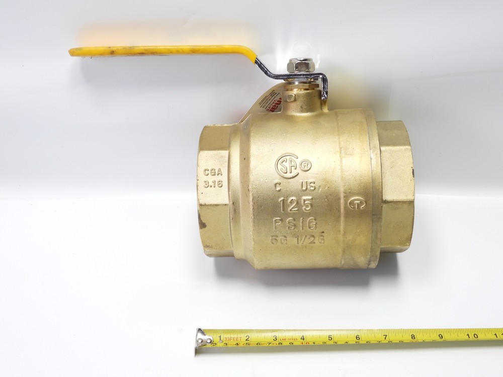 Jomar 4″ Brass Ball Valve 600 WOG Full Port Threaded Connection 125 PSIG 100-111