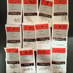 Huge NOS Vintage RadioShack Fast-Acting Mixed Amps Glass Fuse Lot 34-Packs 136pc