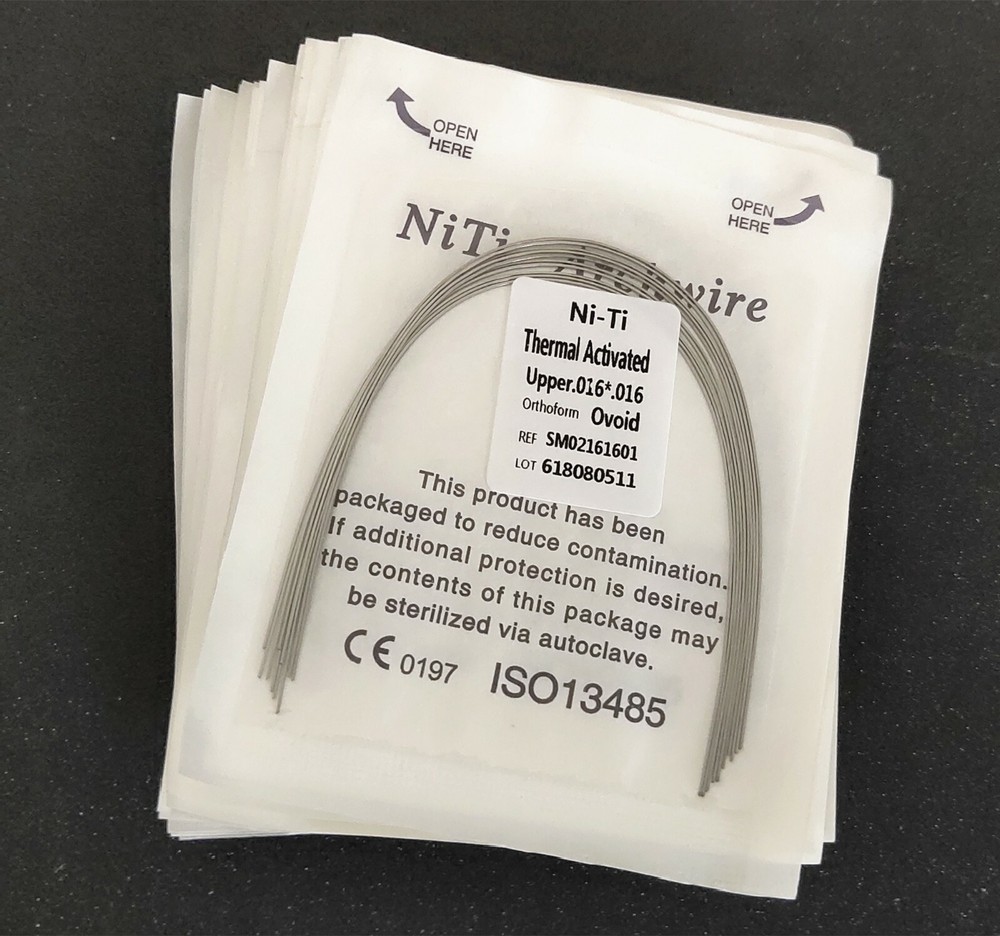 10 Packs 100Pcs Dental Ortho Thermal Activated NITI Rectangular Arch Wires