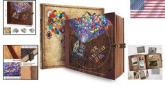 Adventure Book Vintage Travel Photo Album Scrapbook with Large Capacity