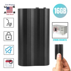 500Hr 16GB Spy Digital Voice Activated Recorder Mini Audio Magnetic MP3 Player