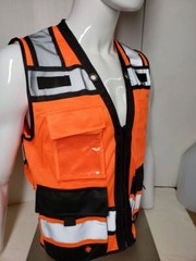 Safety vest orange with Tablet Pocket