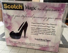 NEW RARE 2011 Scotch 3M PINK Stiletto High Heel Shoe Magic Tape Dispenser + Tape