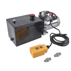 6 Quart Single Acting Hydraulic Pump Dump Trailer Power Unit 12V DC 3200 PSI NEW