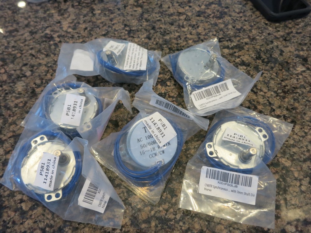 Set of 6 Synchronous Motor with Dia 7mm Shaft 15-18 RPM AC110V CW/CCW X001PSQLJB