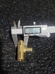(QTY 8) RIFENG F1807PW-G 0.6″ x 0.6″ x 0.4″ PEX REDUCING TEE BRASS CRIMP FITTING