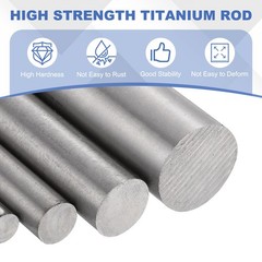 Titanium Round Rod 0.75″ Dia(19mm) 4″ Length TA2 Titanium Solid Bar