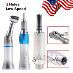 Dental Slow Low Speed Straight Handpiece Contra Angle Air Motor 2Holes 4Holes DL