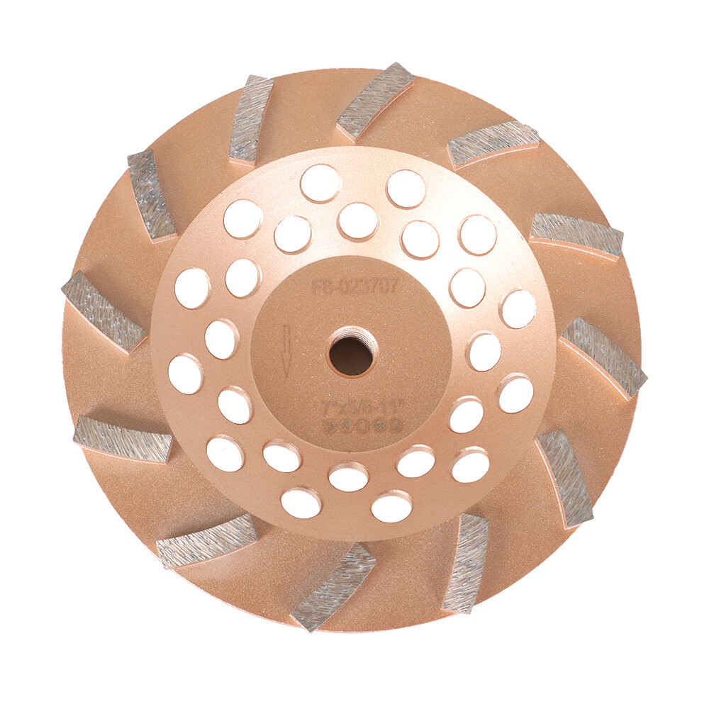 7″ Concrete Grinding Cup Wheels 12 Turbo Diamond Abrasive Seg 5/8″-11 Arbor