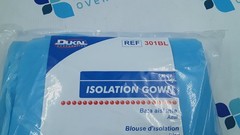 Dukal Isolation Gown Blue REF 301BL Bag of 10