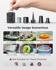 ETENWOLF AIR 3 Air Pump for Inflatables with 2600 mAh Battery & Camping Light…