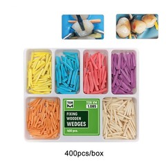 Dental Plastic Wooden Wedges Diamond Diastema Matrix Wedge w Circular Hole