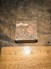 Print Block ( Happy Man Smiling ) Copper Face. Cartoon Character??