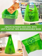 100 Count Recyclable Compostable 100% Biodegradable T-Shirt Bags | Eco-Friend…