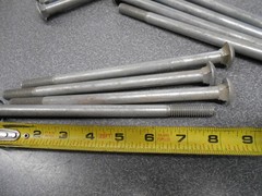 Carriage Bolt 7/16″ x 8.00″. Carriage Bolts. (LOT OF 12), Grade 2, Coarse. NOS!
