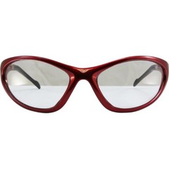 Global Vision Reflex Motorcycle Safety Glasses Red Frame Clear Lens ANSI Z87.1