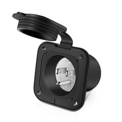 125V 15A Shore Power Inlet Port Plug NEMA 5-15P Male Receptacle RV Flanged Inlet