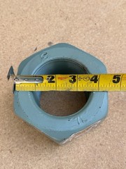 Massive Industrial Hex Nut 4 1/2” x 3” Door Stop Large Giant Crane 9 Pounds