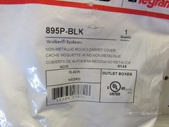 Wiremold 895P-BLK Walker Non-metallic Round Carpet Cover