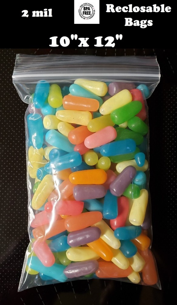 10″ x 12″ Clear Zip Seal Plastic Bags 2Mil Jewelry Pill Zipper Top Lock Baggies