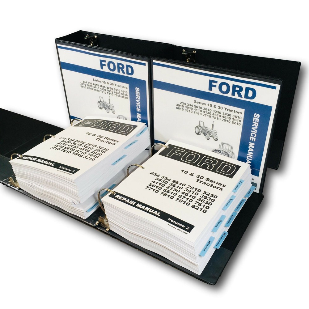 Ford 3230 3430 4130 4630 Tractor Service Manual Repair Shop Set 2 Volumes Print