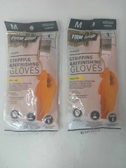 Firm Grip Unisex Indoor/Outdoor Stripping Gloves Orange M 2 Pack