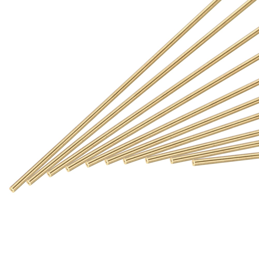10Pcs 1mm x 300mm Brass Round Rod Metal Solid Shaft Lathe Bar