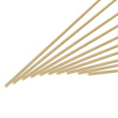 10Pcs 1mm x 300mm Brass Round Rod Metal Solid Shaft Lathe Bar