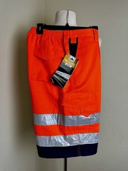 NEW Portwest Hi-Vis Work Shorts Lightweight Polycotton Reflective Safety Cargo L