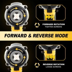 20V Cordless Impact Wrench 1/2″ 500Nm High Torque Brushless Drill with Battery