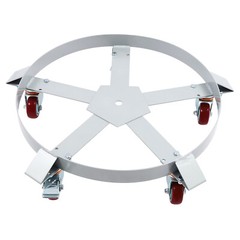 55 Gallon Drum Dolly Stands Q235 Steel Barrel Dolly Carts With 5 Wheels