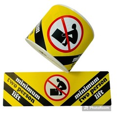 Heavy Lift Two Person Mimimum 2.5″ X 8″ Shipping Adhesive Labels 250 per roll