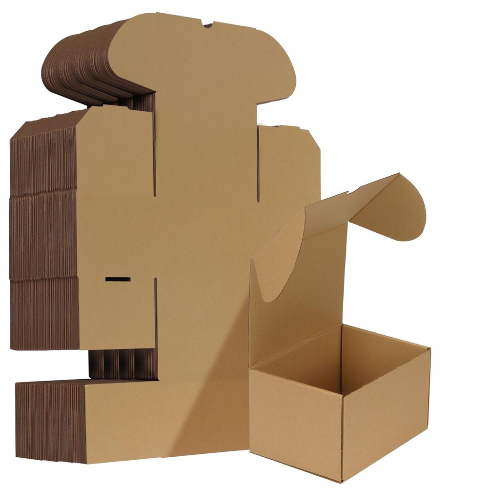 7x5x4 inches Shipping Boxes Set of 50, Brown Corrugated Cardboard Box Literat…