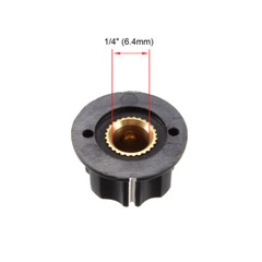 5Pcs Speaker Control Knob Amplifier Knob Black for 6.4mm Dia Shaft Potentiometer