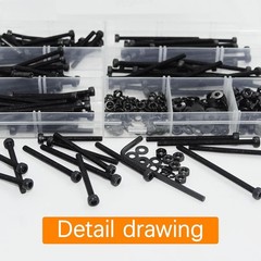 461 Pieces M3 x 30mm /35mm /40mm /45mm /50mm Socket Head Screws M3 Long Screw…