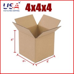 100 4x4x4 Cardboard Paper Boxes Mailing Packing Shipping Box Corrugated Carton