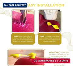 10pcs Gas Can Vents For Plastic Gas Cans – Yellow Plastic Can Vent Caps, Gas Bre