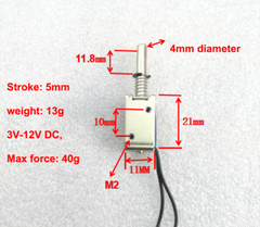 6V-12V DC Suction Electromagnet Spring Push-Pull Type Rod Linear Solenoid Magnet