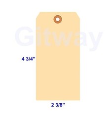 1000- 4 3/4″ x 2 3/8″ Size 5 Blank Manila Inventory Shipping Hang Tag Tags 10 Pt