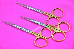 NEW 5 Premium GERMAN TC Iris Scissors 4.5″ Straight Surgical Dental Instruments