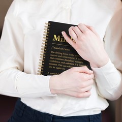 WUUCKOO Mindset Definition 80 Sheets 160 Pages Funny Spiral 8.07 x 5.9 inches