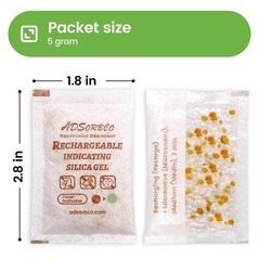 ADSorbco 5 Gram (50 5g, 20% Orange silica gel + 80% White Blend