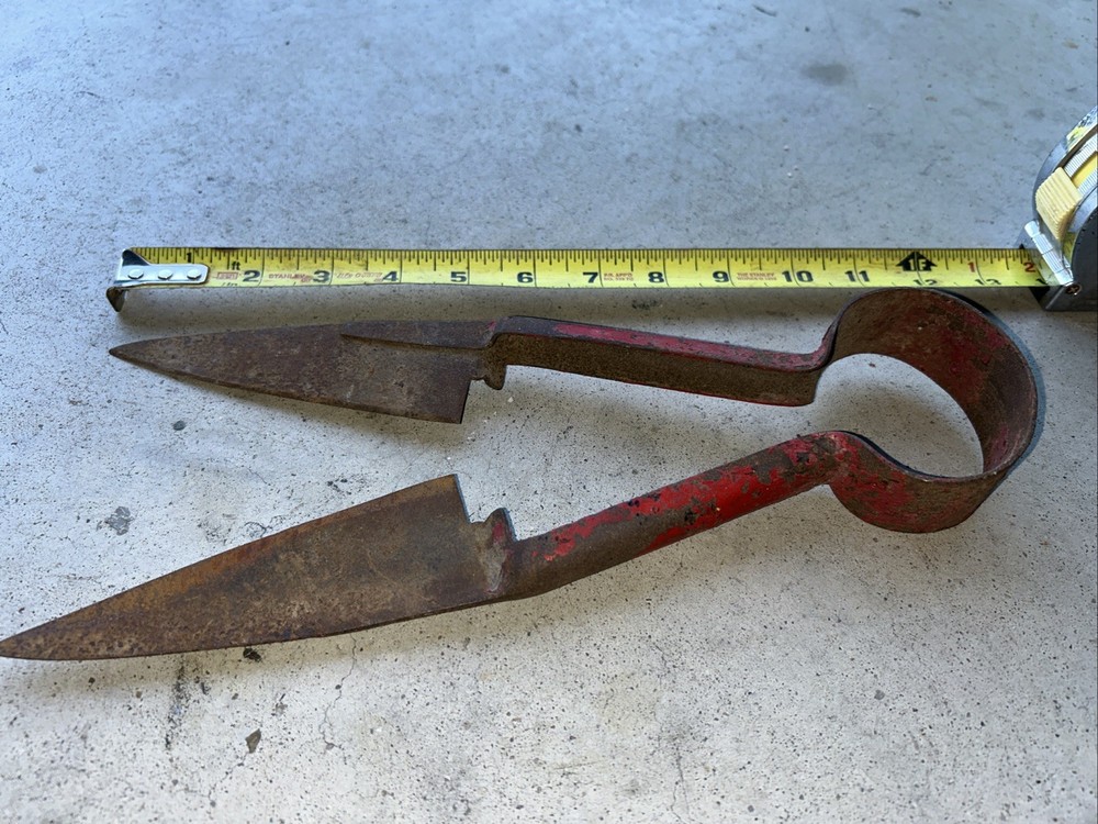 Vintage Antique Metal Shears 11.5” Long Wool Sheep Goat Scissors Farm Ranch Tool