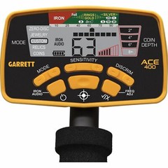 Garrett ACE 400 Metal Detector, Pro Pointer II Pinpointer, Coil, and Accessories