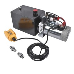6 Quart Single Acting Hydraulic Pump Dump Trailer Power Unit 12V DC 3200 PSI NEW